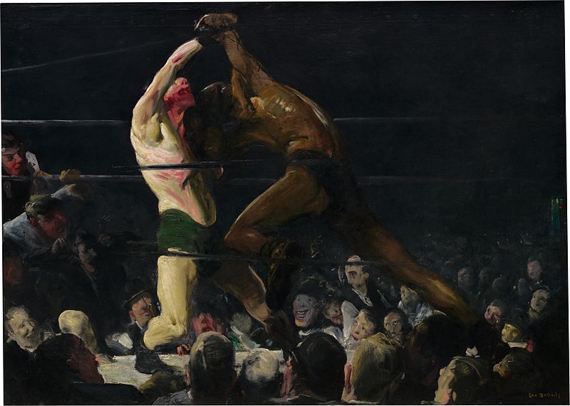 Both Members of This Club, George Bellows, 1909. Image c/o Wikimedia. Two men box.