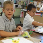 1st Grader’s Creativity Blooms with the “Flowers” Lesson from the Art Docent Program