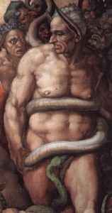 da Cesena as Minos in "The Last Judgment"