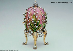 Lilies of the Valley egg, 1898. c/o faberge.com and the Forbes Collection