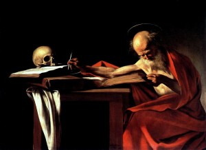 Caravaggio, "Saint Jerome Writing," 1606. c/o wikipedia