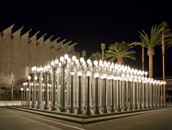 Chris Burden's "Urban Light" is possibly the most iconic piece at LACMA, which celebrates its 50th birthday this year. c/o collections,lacma.org