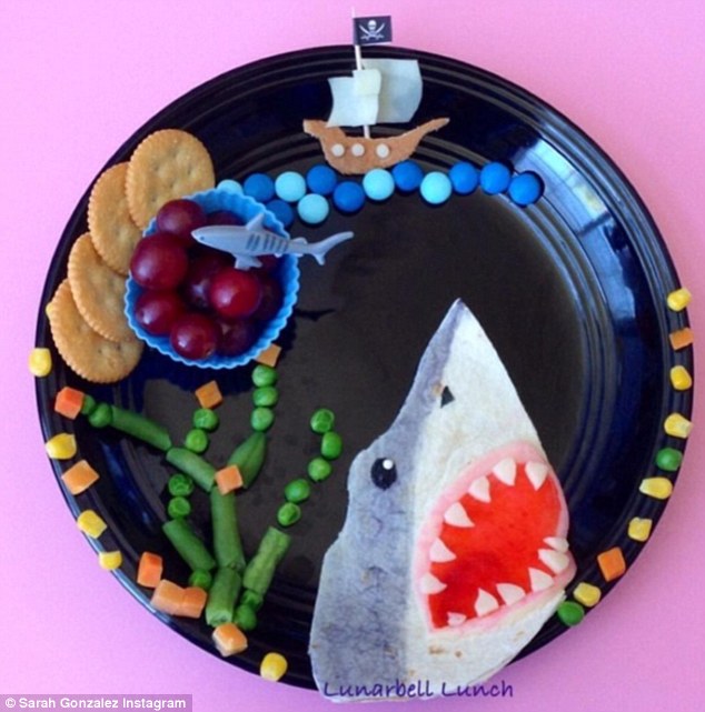 One of Sarah Gonzalez's fun lunches. Photo c/o The Daily Mail, Instagram user lunarbell_lunch