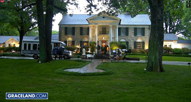 The view from Graceland's webcam. Image c/o Hyperallergic.