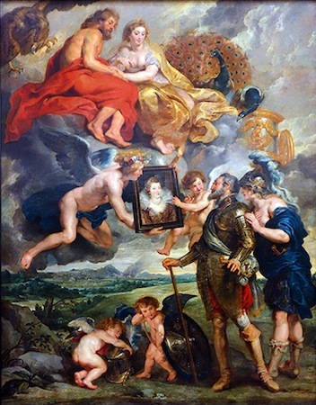 Rubens’ The Presentation of the Portrait of Marie de’ Medici. Image c/o Khan Academy.