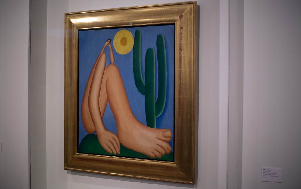 Tarsila do Amaral's Abaporu makes its triumphant return to Brazil--if only until the end of the month. Image c/o Rio 2016/André Naddeo.