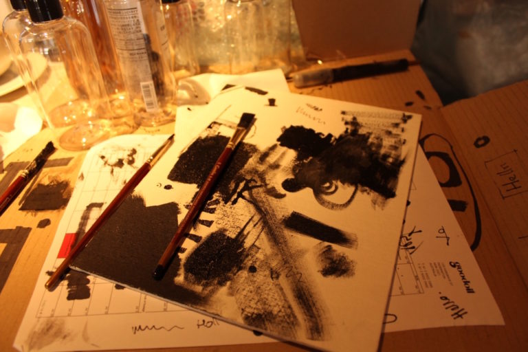 Can Air Ink, derived from exhaust fumes, provide a solution to worldwide air pollution? Image c/o Hyperallergic (photographer unknown).