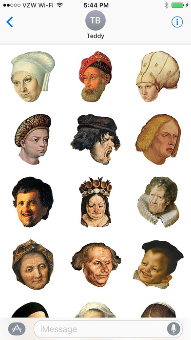 They're here! They're here! Art history emojis for all. Image c/o Rejoinders, iTunes.