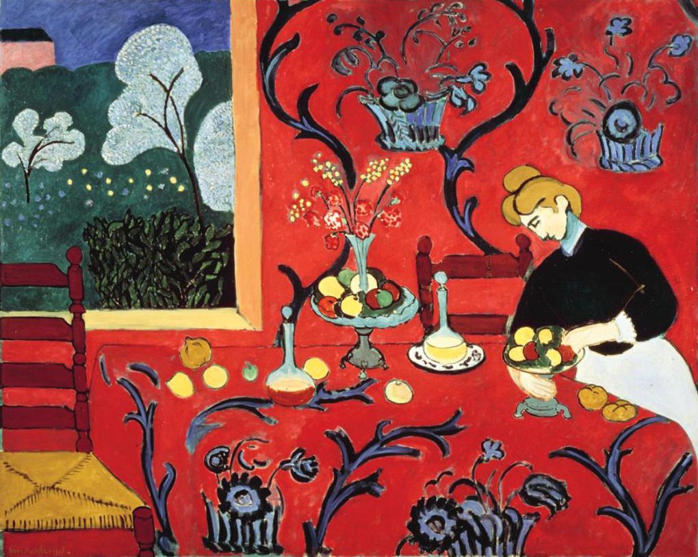 Harmony in Red (The Dessert), Matisse, 1908.
