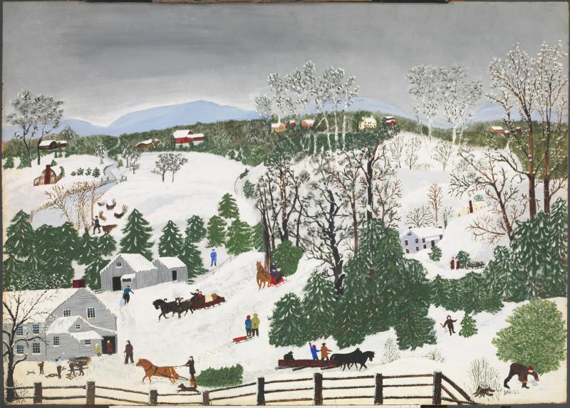 Out for Christmas Trees Grandma Moses Smithsonian