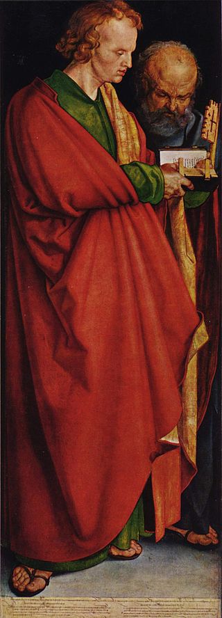 Dürer, The Four Apostles (inset).