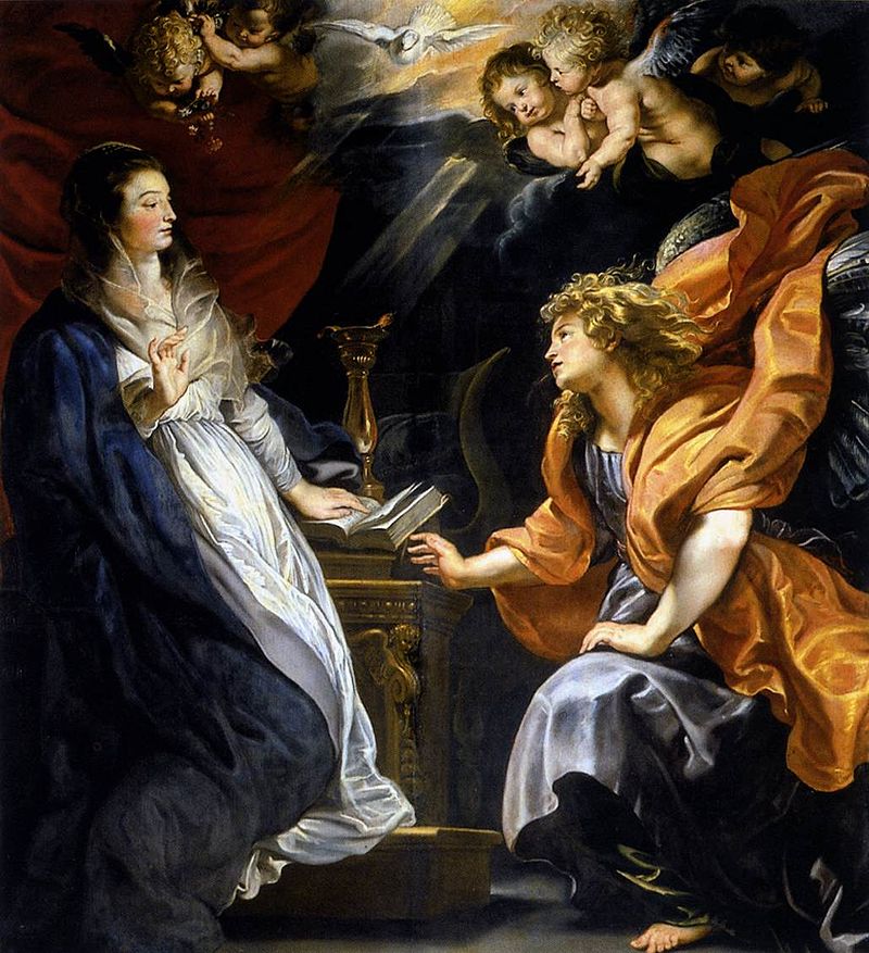 The Annunciation, Rubens, c. 1609. Image c/o Wikimedia.