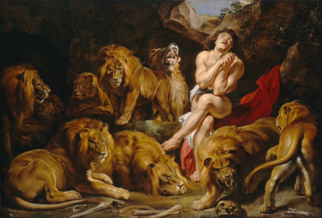 Daniel in the Lions' Den by Peter Paul Rubens, c. 1610. Image c/o Wikmedia.