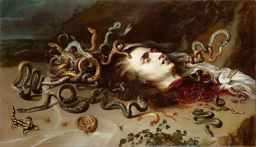 Head of Medusa, Rubens, c. 1617-18. Image c/o Wikimedia.