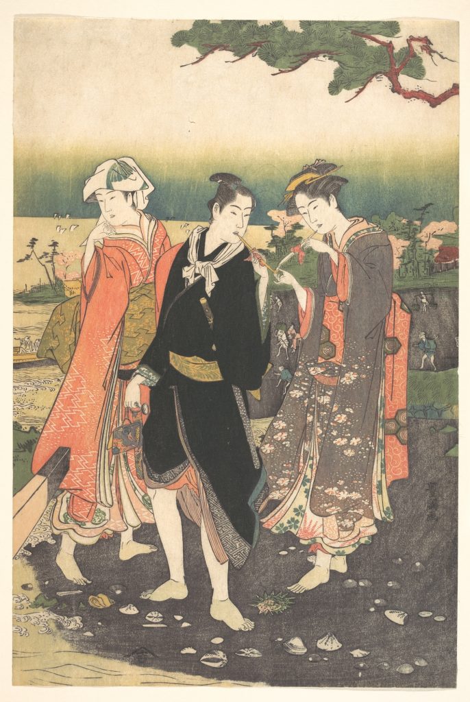 On Shinagawa Beach at Ebb-Tide, Utagawa Toyokuni, c. 1769–1825